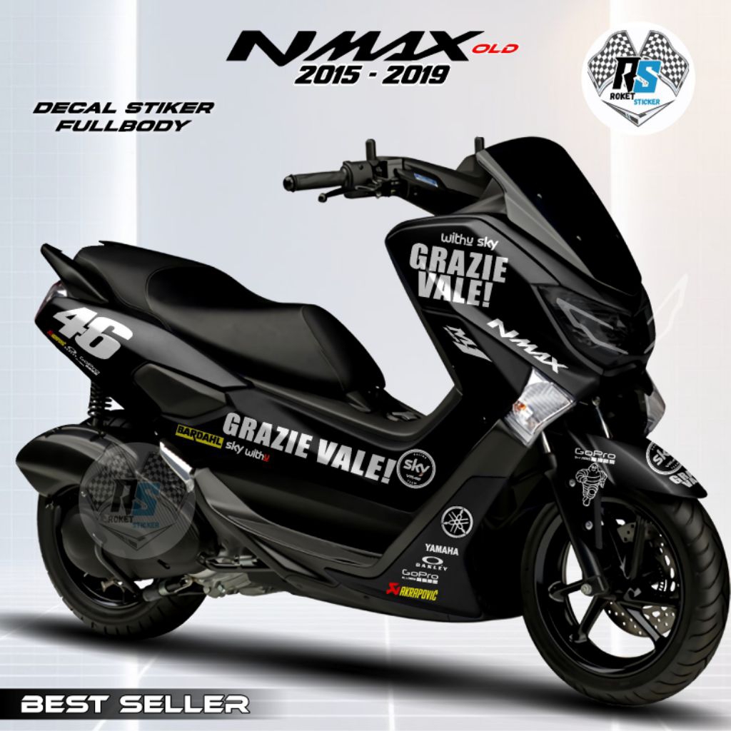 Roket decal sticker nmax old 2015-2019/ motif grazie vale