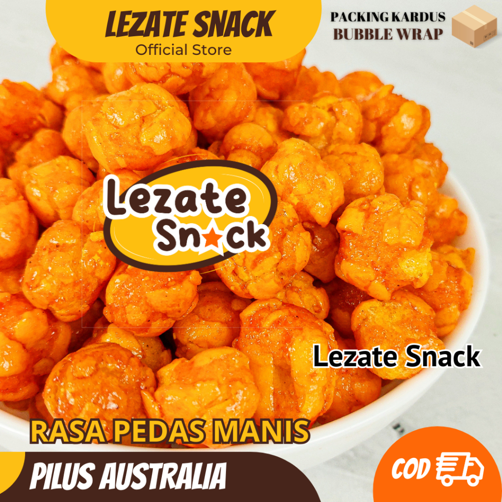 

Pilus Jagung Australia 1KG Manis Balado Pedas Manis Pilus Australia Kiloan Murah / Pilus Lezate Snack Food Popcorn LEZATE SNACK