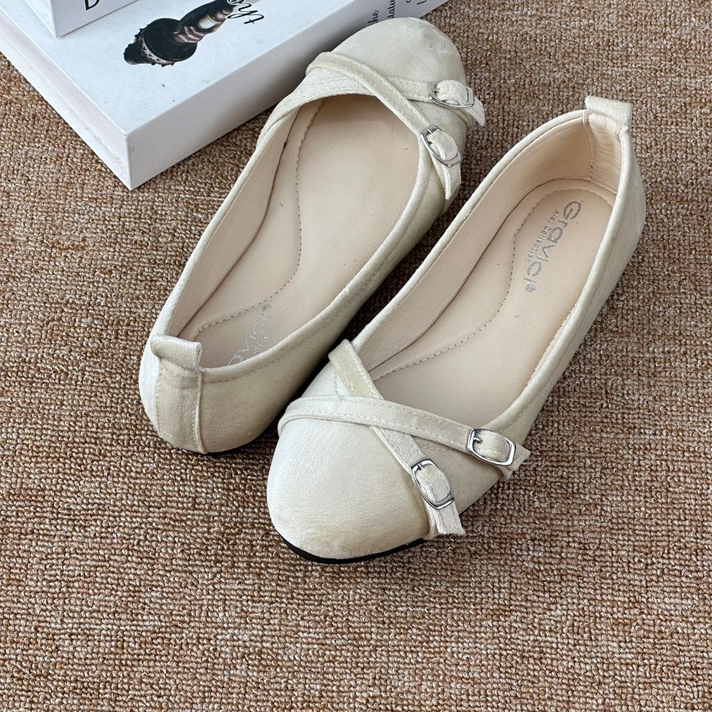 Gravici - Flat Shoes Wanita - Sepatu Perempuan - Sepatu Kerja Cewek - Anti Lecet