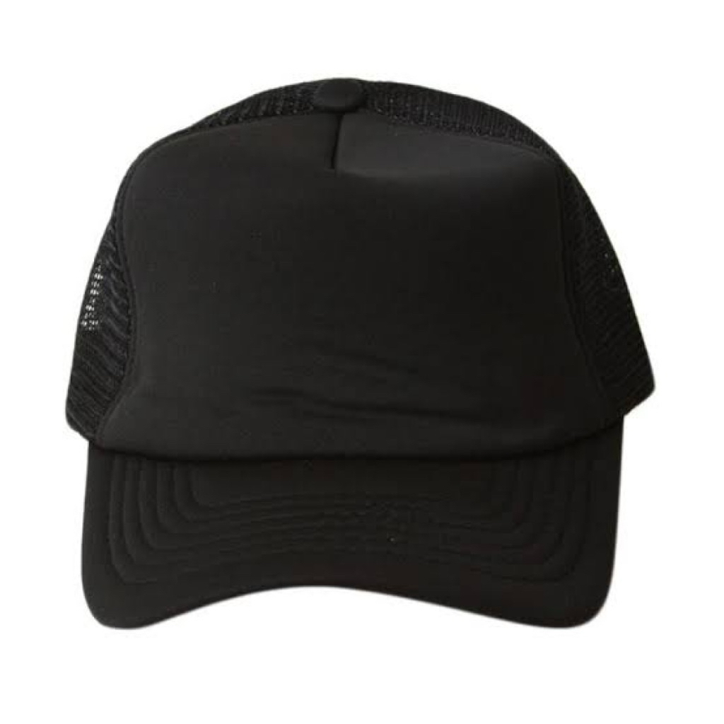 Topi Hitam/putih polos