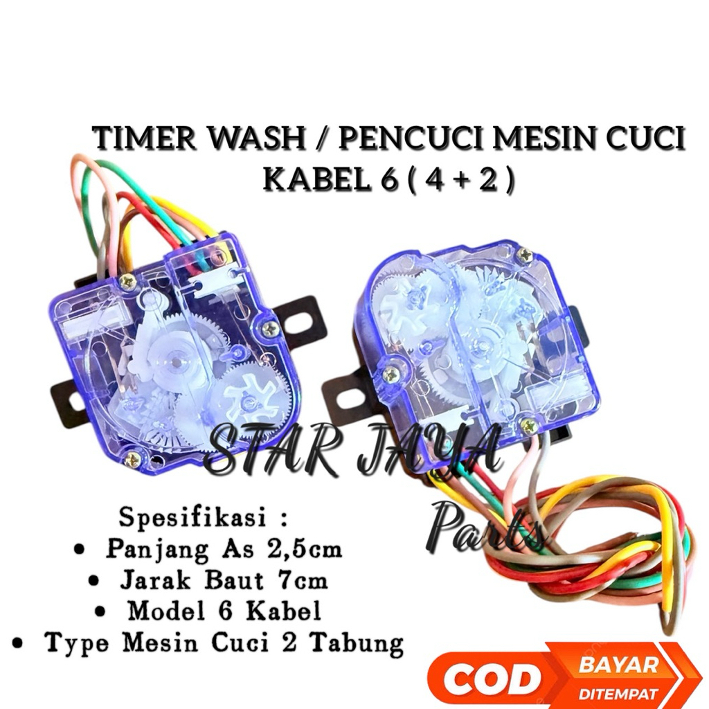 TIMER WASH 6 KABEL MESIN CUCI 2 TABUNG - Timer Pencuci 6 Kabel