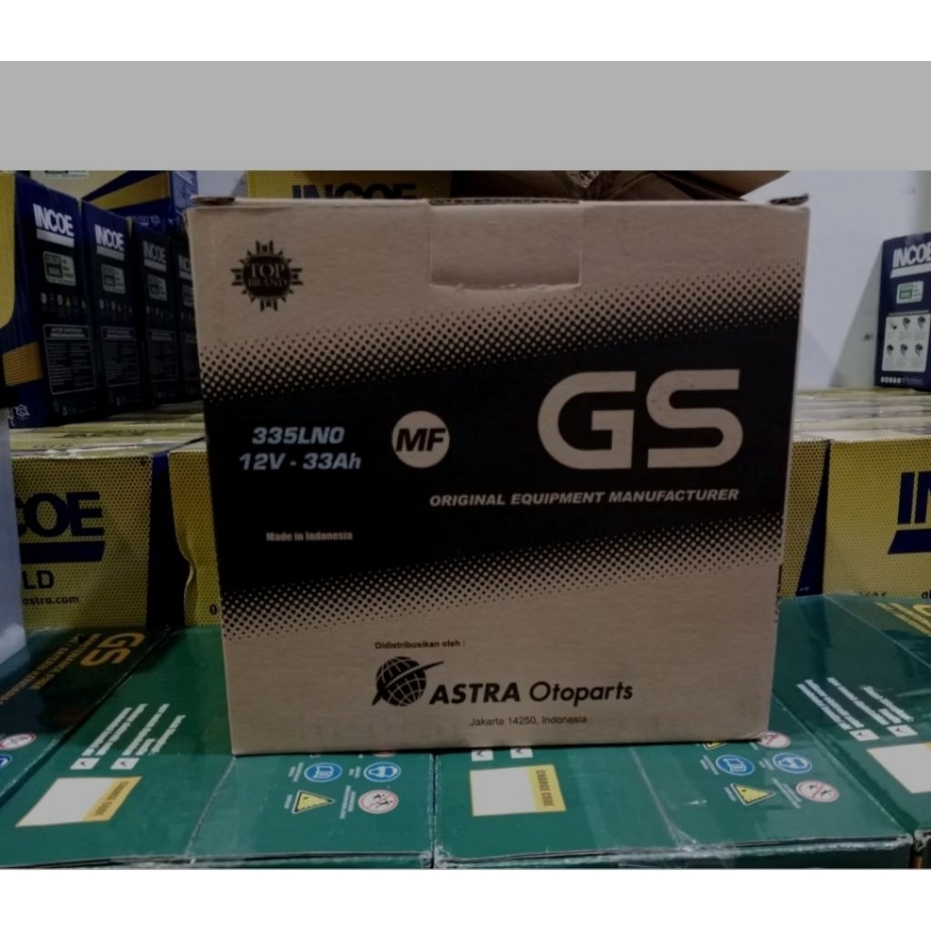 Aki GS Astra LN0 Untuk Corolla Hybird / 335LN0 ,  CH-R , Altis Hybird , dan CR - Z