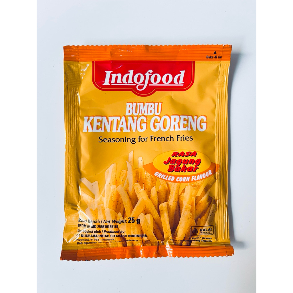 

Indofood bumbu kentang goreng jagung bakar 25gr