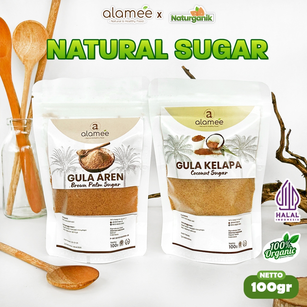 

alamee gula bubuk murni 100 gram gula aren gula kelapa alami murni tanpa bahan tambahan Naturganik