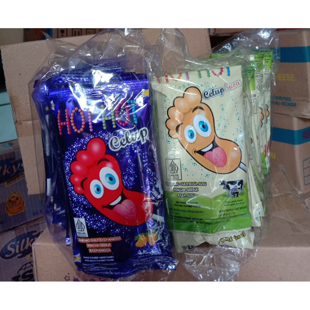 

PERMEN HOT HOT KAKI CELUP & SUSU (ISI 20 PCS)