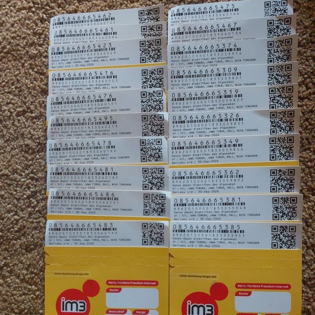 Nomor Cantik Indosat MURAH MERIAH TRIPEL (tanpa kuota) 085 6x666 5445