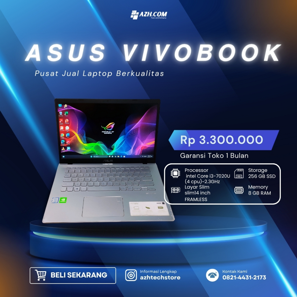 Asus Vivobook X409UJ – Slim, Stylish & Powerful