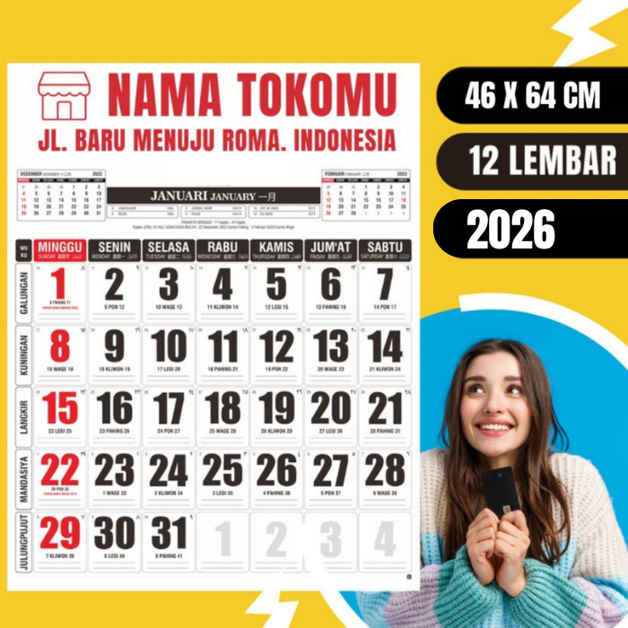 

PROMO CETAK KALENDER 2026 12 LEMBAR - UKURAN BESAR / JUMBO