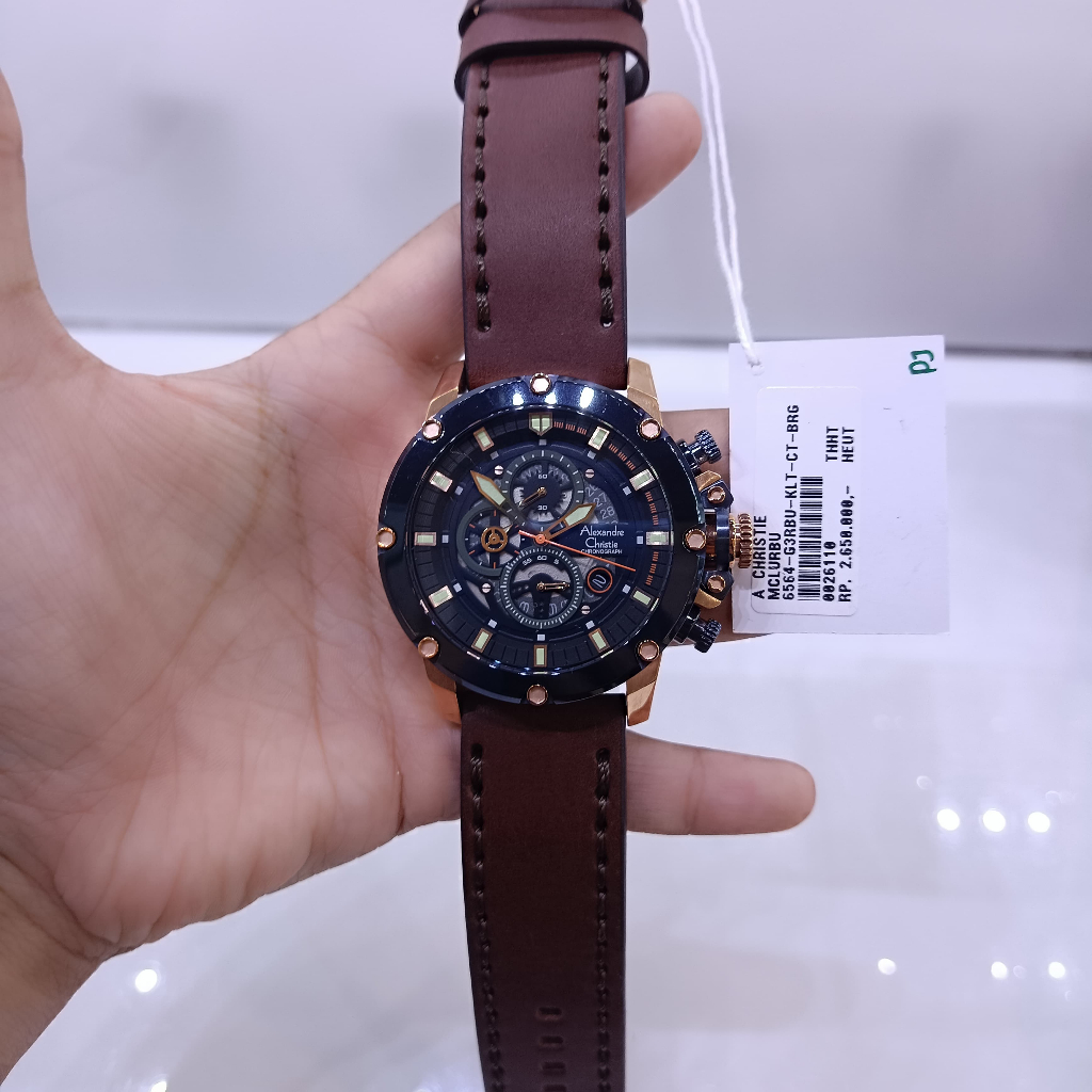 AC 6564 MC Jam Tangan Original Pria Alexandre Christie