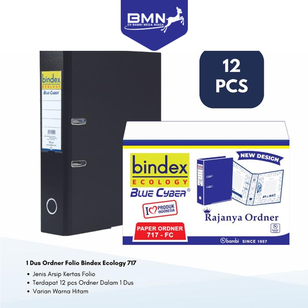 

1 DUS Bindex Ecology Ordner Folio JUMBO SIZE 50 mm Paper Lever Arch File kode 727 - Black