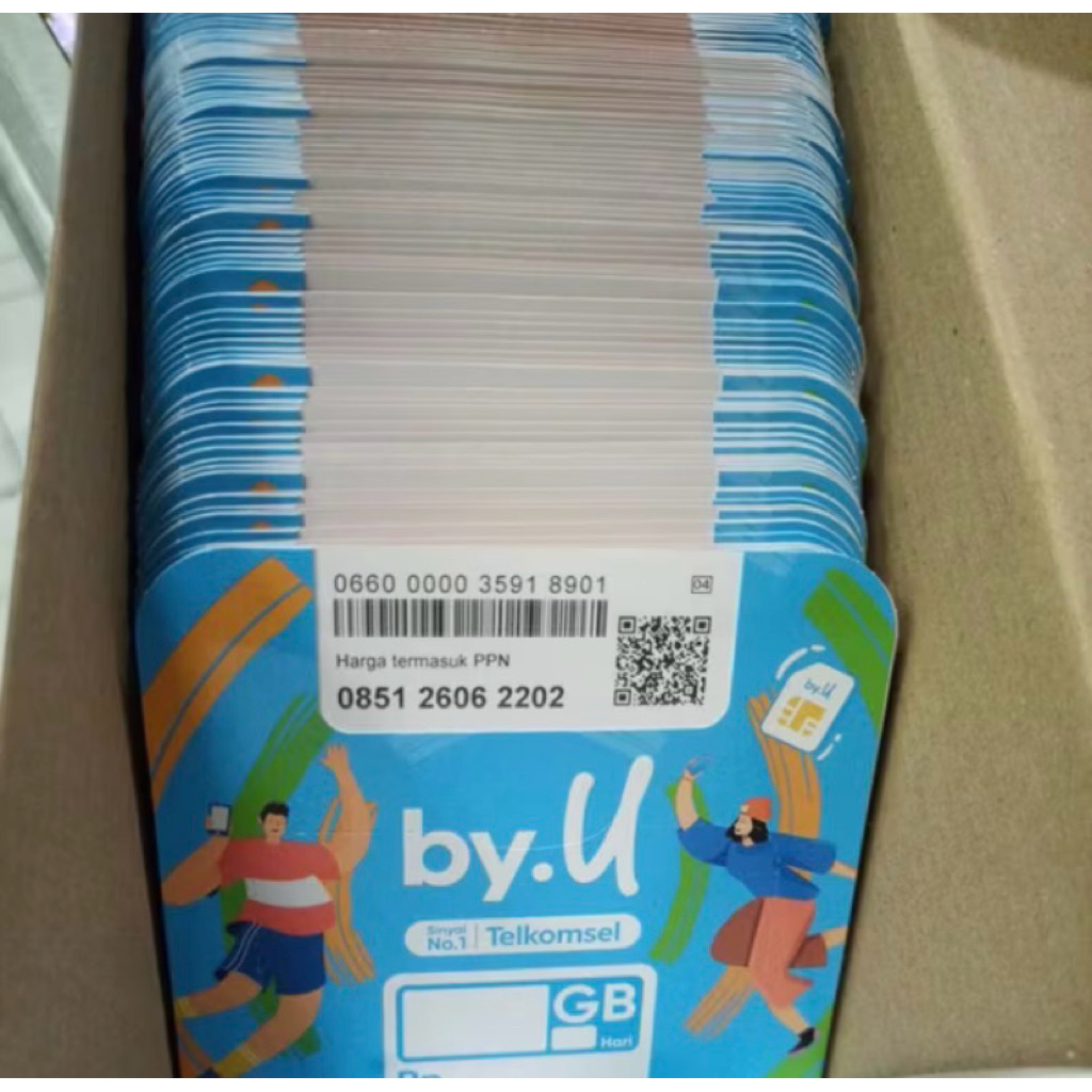 Kartu perdana BYU ISI paketan 3gb (MASIH SEGEL/ HARUS REGISTRASI DAN ISI KUOTA SEBELUM PAKAI) perdan