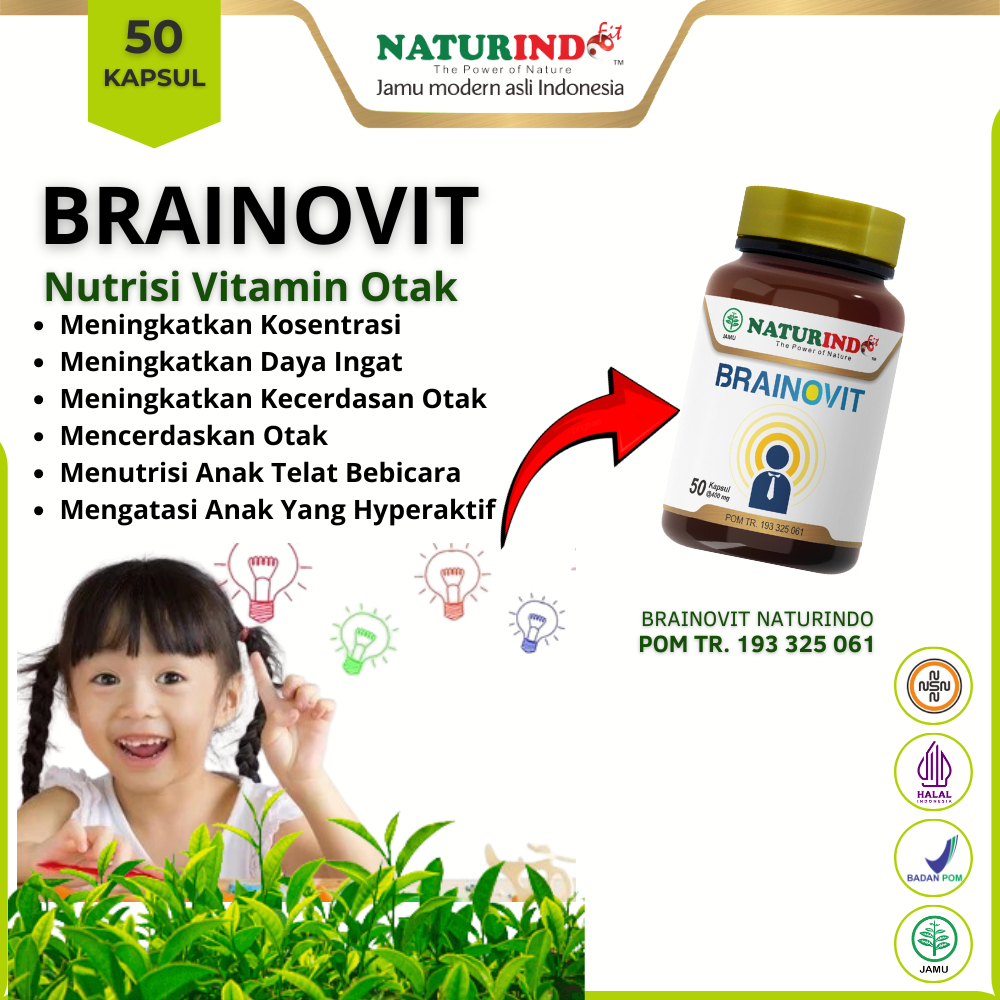 Vitamin Otak Anak Cerdas Daya Ingat Suplemen Otak Nutrisi Otak Paling Bagus Brainovit Naturindo