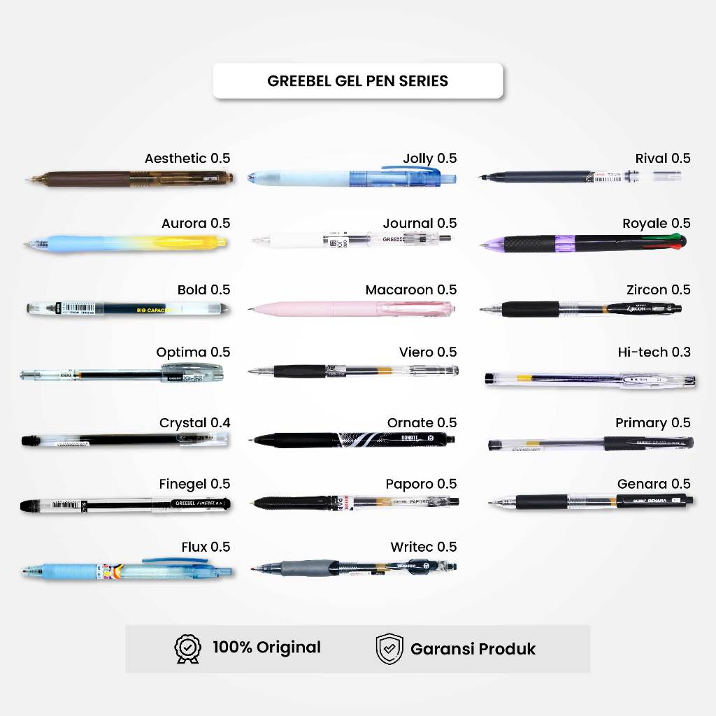 

GREEBEL Pulpen Gel Pena Pen Gel (12PCS/SET) Pulpen Grosir Terlaris Murah