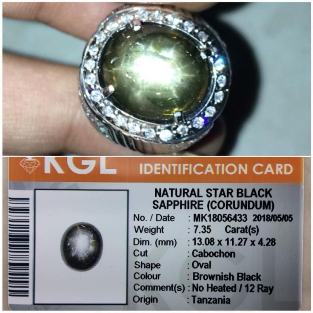 Unheatead 12 Ray Star Sapphire Batu Permata Safir Ada tsavorite garnet topaz alexandrite chrysoberyl