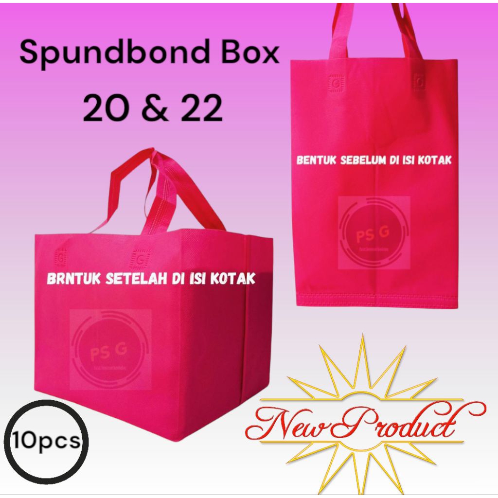 

Goodie Bag 22x22 & 20x20 Spundbond Kotak Nasi/Besek/Thiwall
