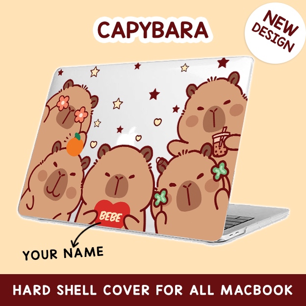 Case for Macbook Capybara Hardcase Casing Custom Nama
