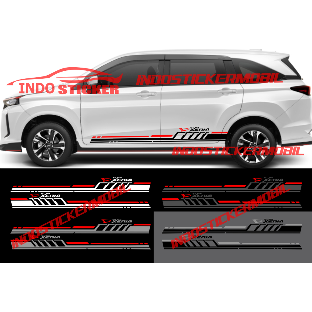 Cutting sticker mobil all new xenia stiker list stripe body samping mobil daihatsu all new xenia sti