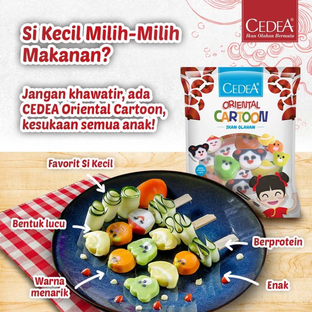 

CEDEA ORIENTAL CARTOON 200GR - Olahan Ikan Bekal Bento - Kheiza Frozen