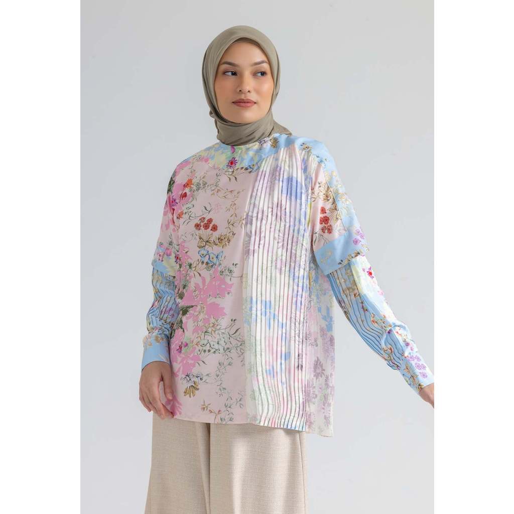 LILAS SIDE PLEATS TOP - RIA MIRANDA