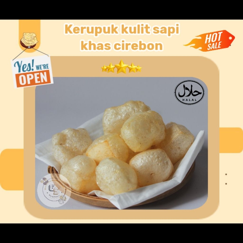 

Kerupuk kulit sapi khas cirebon 100gr±