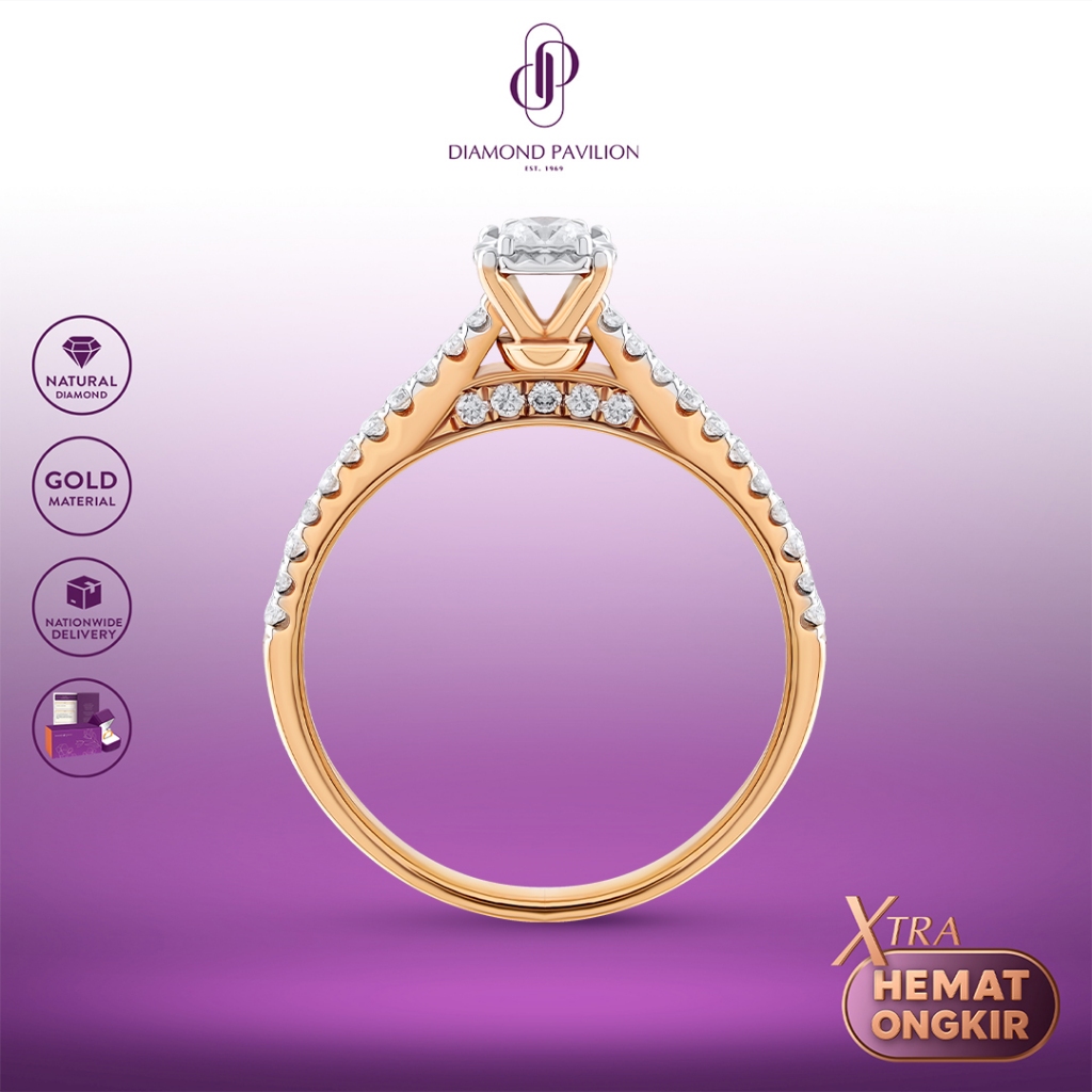 Diamond Pavilion Cincin Emas Batu Berlian Binna Ring