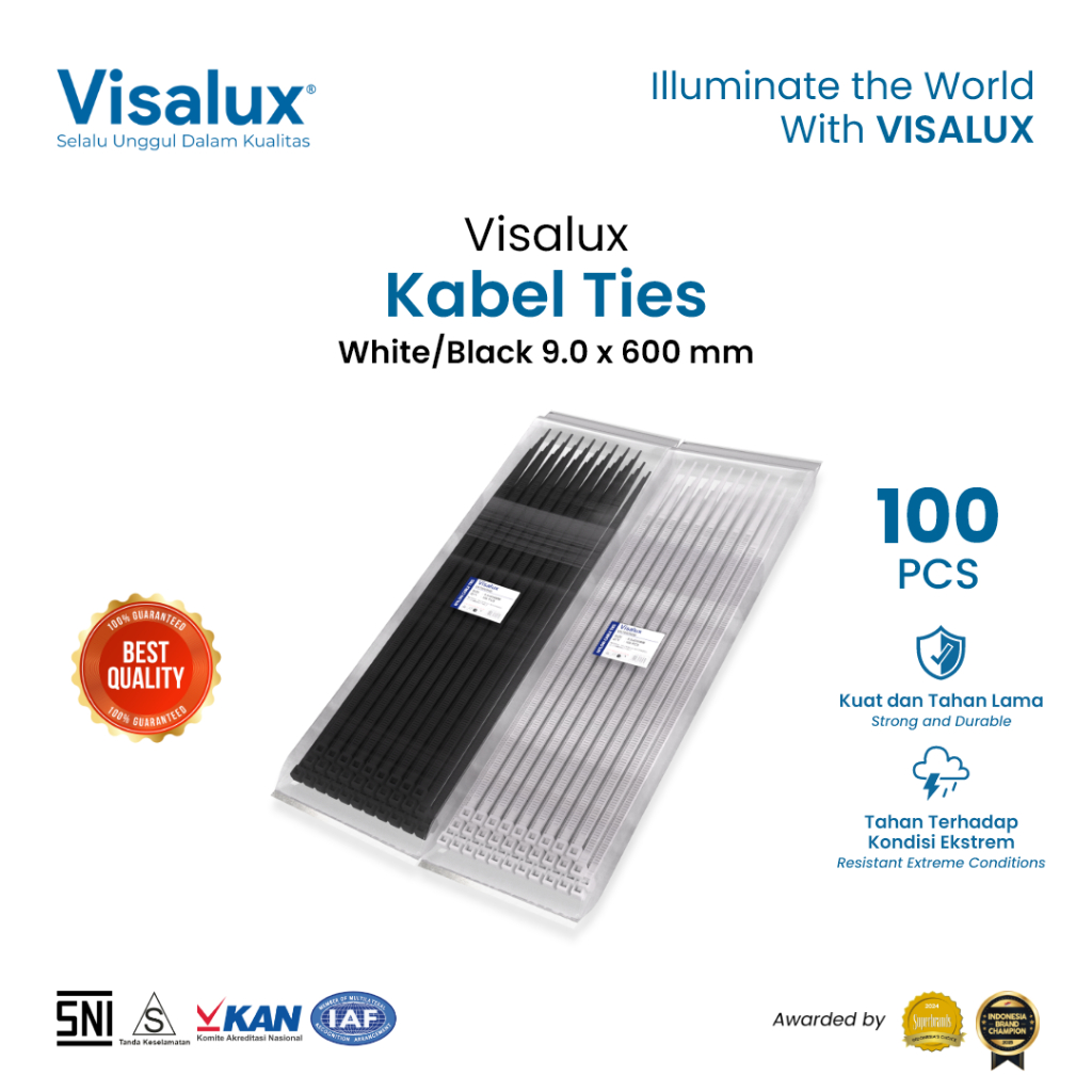 

Visalux Nylon Kabel Ties 9.0 x 600 mm (VKT60090) / Cable Ties