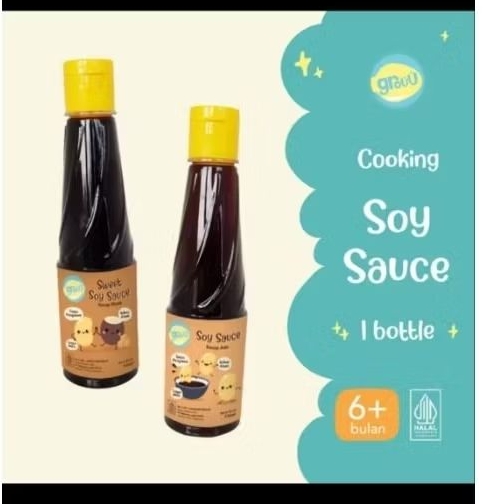 

Grouu Cooking Sauces Soy Sauce Kecap Asin 145ml/MPASI Organik Bumbu MPASI NO MSG