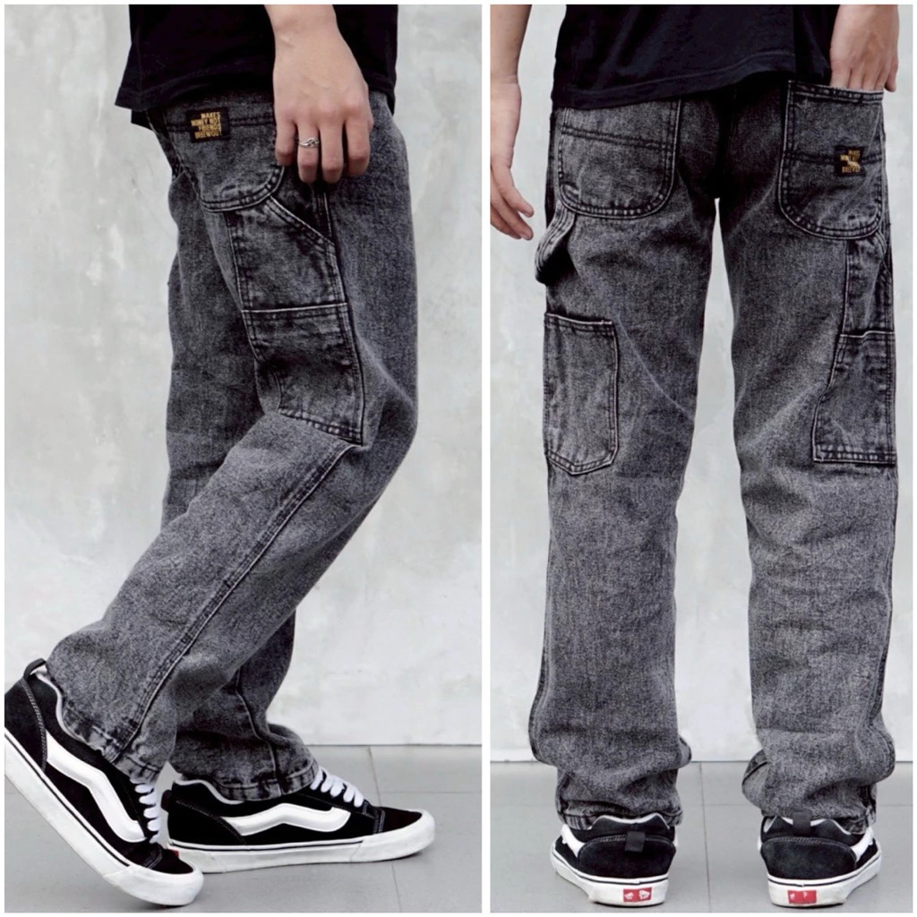 BREEWOUT Celana DENIM Carpenter Pants Woshing / Denim Jeans Carpenter Panjang Pria Terbaru / Celana 