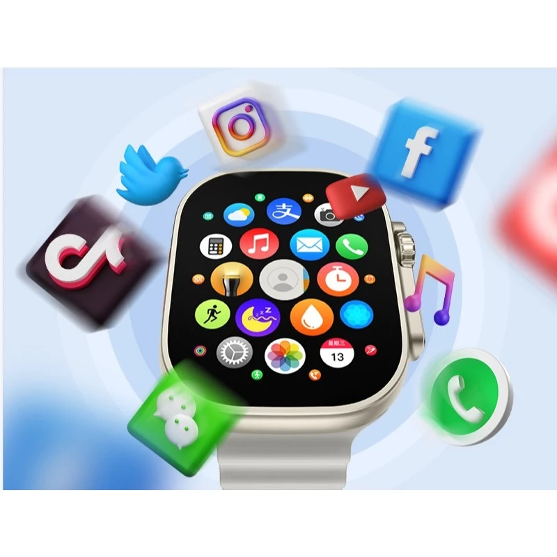 TERBARU S8 MAX+ SMARTWATCH Multi tasking With SIM CARD 5G Kamera,Telepon,GPS, Kesehatan, Game