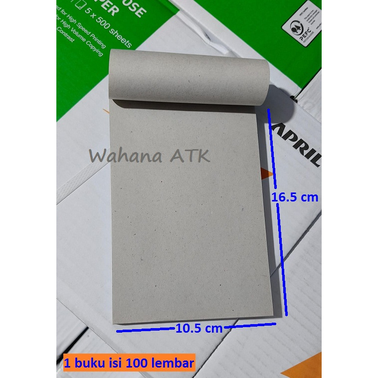 

Nota polos kosongan 1/4 folio 1 ply 100 lembar