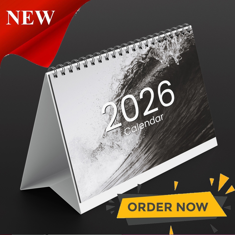 

A&M Kalender Monochrome Black & White Kalender Meja Kalender 2026 Kalender K-POP