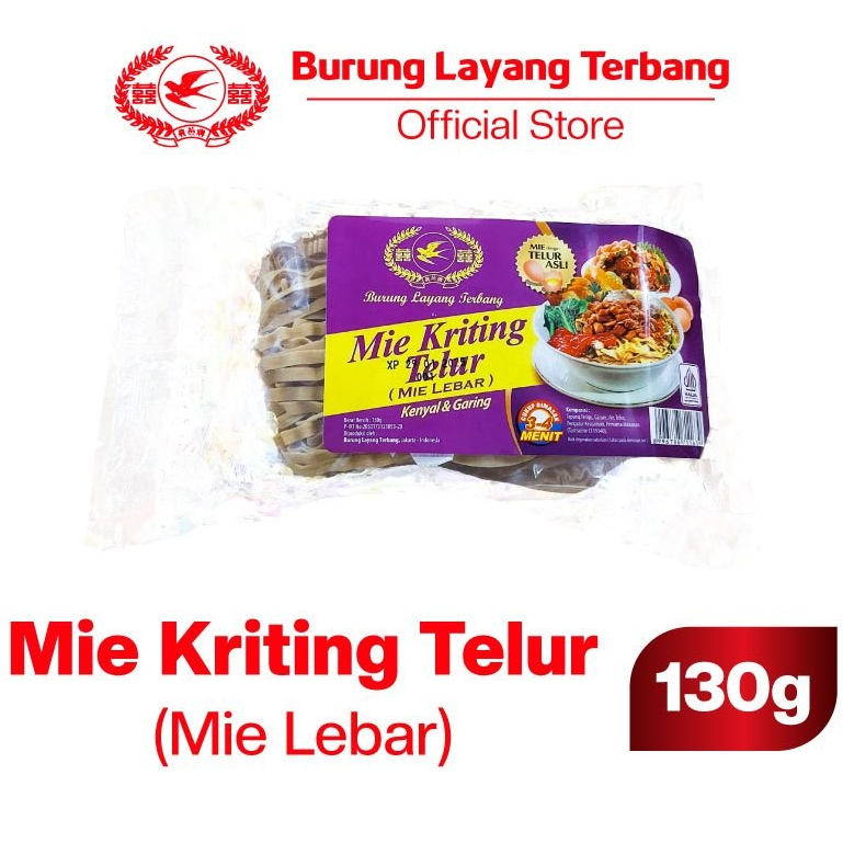 

[oddsolshop] pekanbaru/Burung Layang Terbang Mie Kriting Telur 130GR Lebar