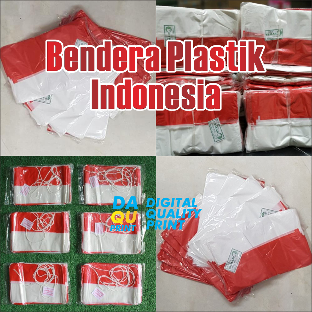 Bendera Plastik Indonesia - bendera plastik merah putih