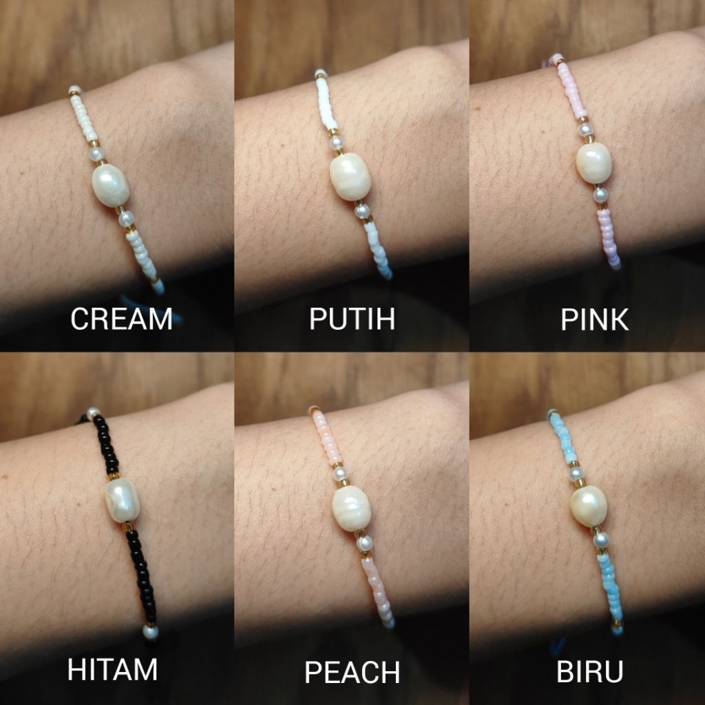 [AKSESORIS GELANG BALI] Gelang Monte Mutiara Serut Gelang Etnik Bali Handmade