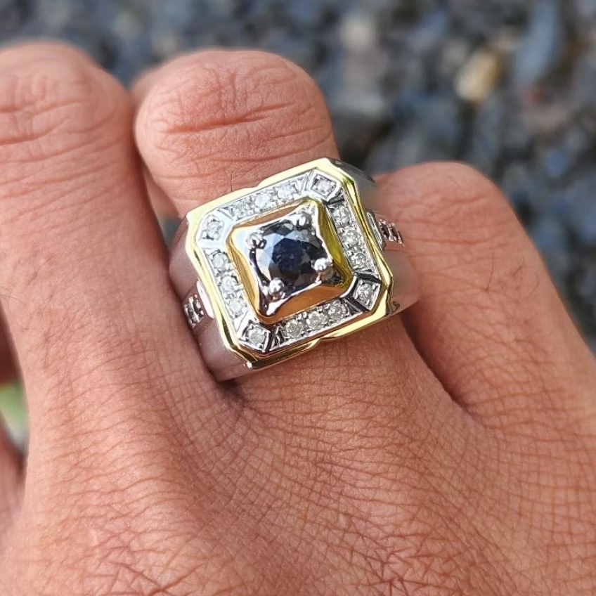 cincin pria berlian hitam