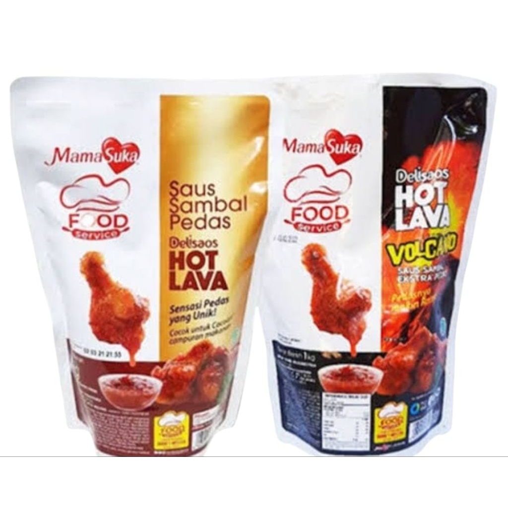 

MamaSuka Saos | Saus Sambal Pedas Hot Lava / Volcano 1 kg | Delisaos
