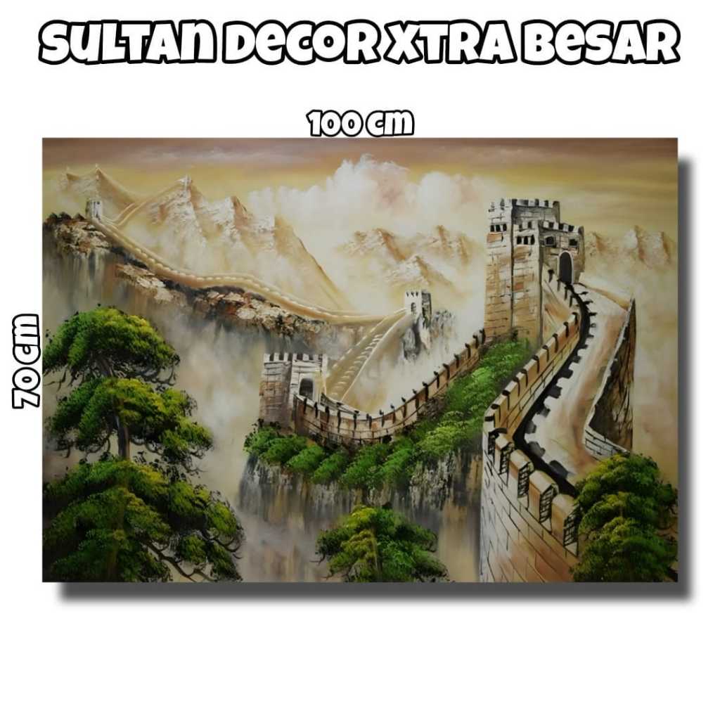 Sultan Decor - Hiasan Dinding Pemandangan alam Tembok  besar china Aesthetic Horizontal Ukuran besar