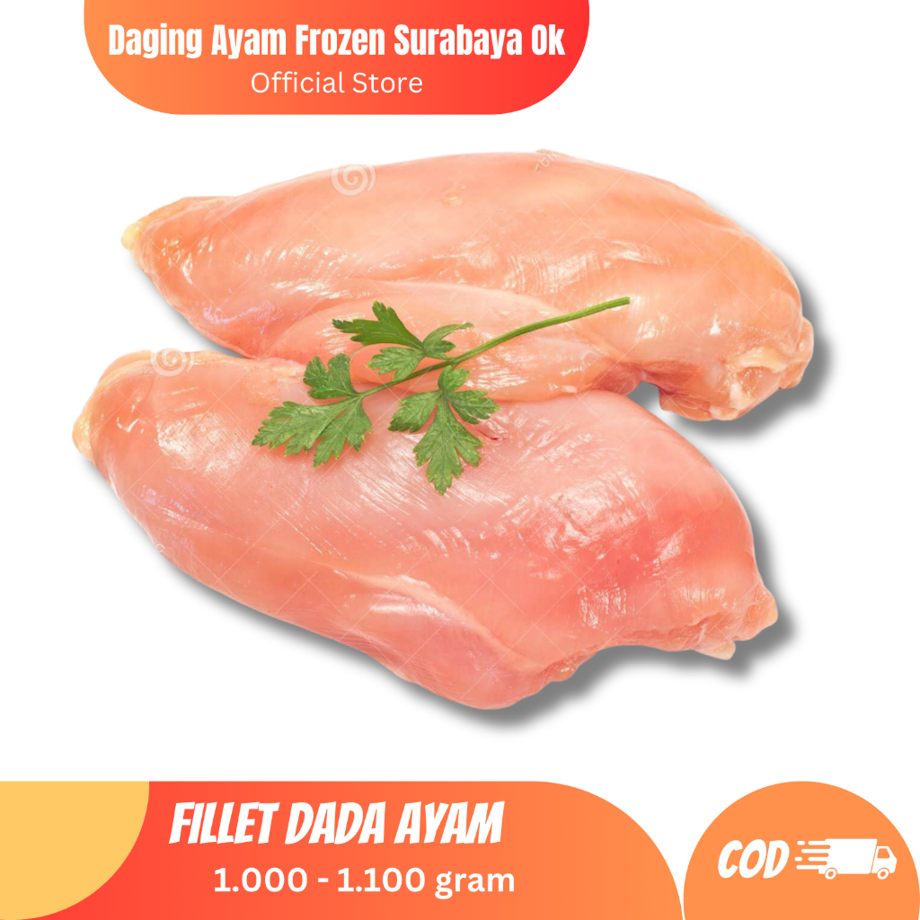 

(COD) Dada Ayam Fillet Frozen 1Kg - Ayam Beku Segar Surabaya Halal
