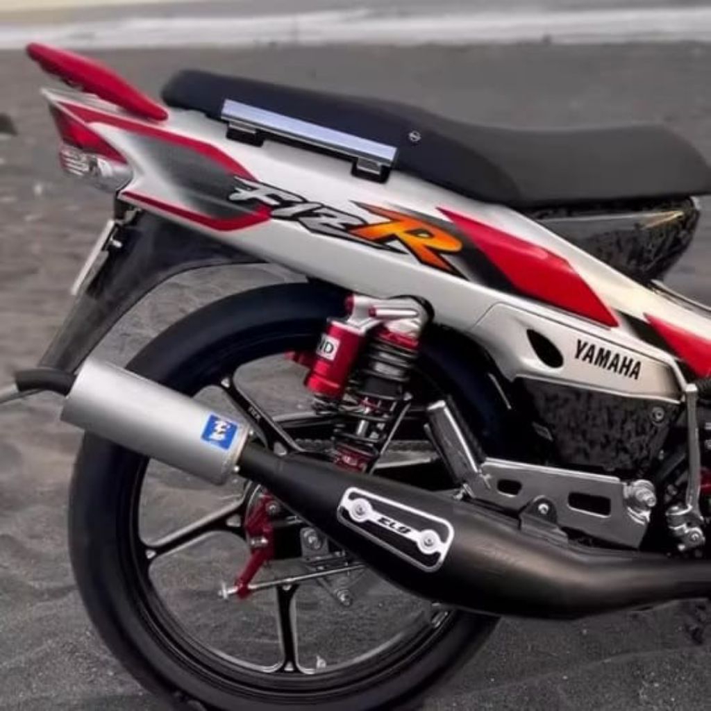 striping stiker polet sepeda motor list yamaha FIZR fizr fiz r f1 sporty 2001 2002 putih merah