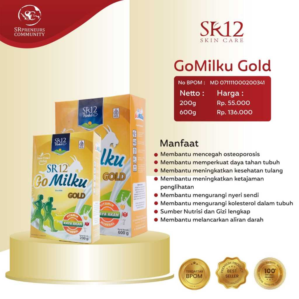 

Gomilku SR12 Susu Kambing Etawa Rendah Lemak Tinggi Kalsium Bebas Gula