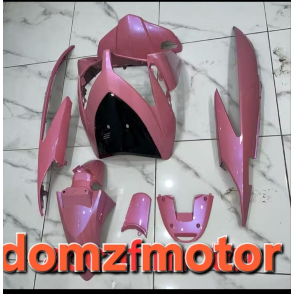 cover full body halus honda vario cw 110 karbu old warna pink lembayung biru