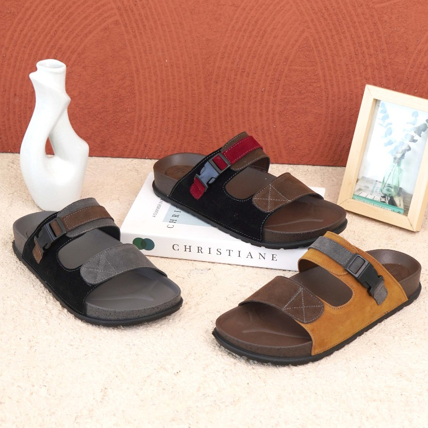 SARA SARA YUK - BRODY TIGER Sandal Pria Slop Casual Model Birken Size 38 - 43 Sendal Laki Dewasa Sel