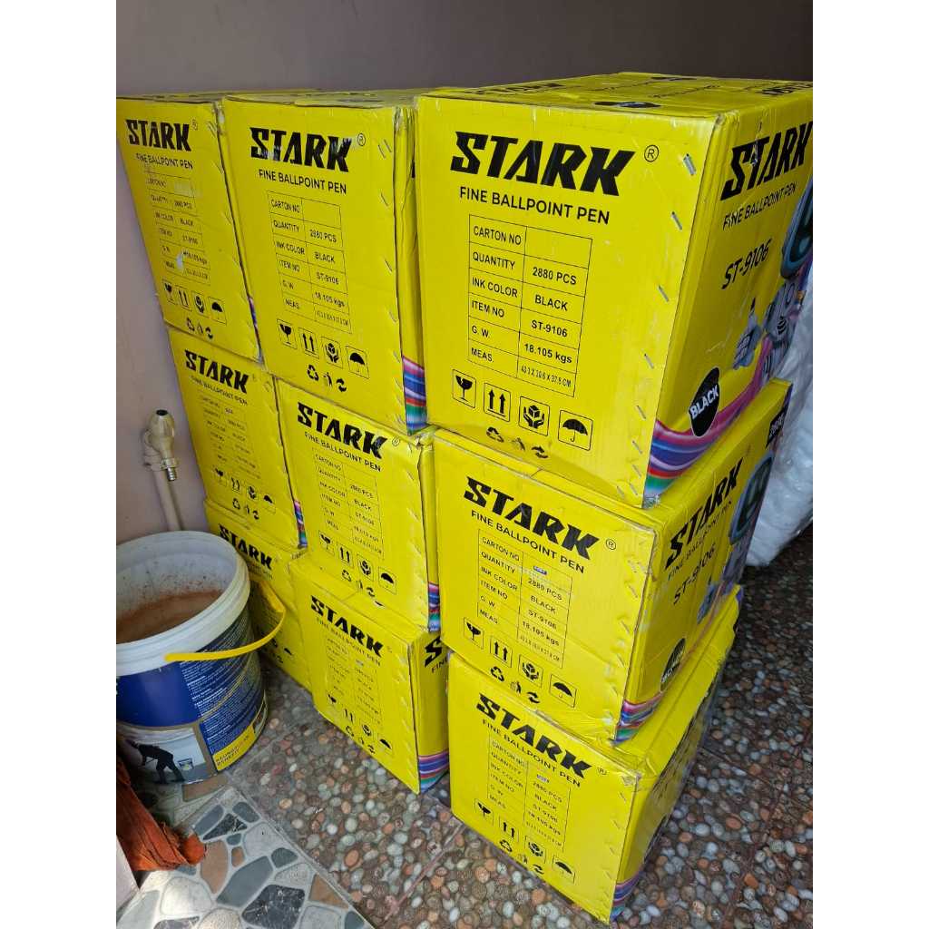 

Harga Kolian 1 Koli isi 240 Lusin (2880 Pcs) Pulpen Stark Pena Ulir Stark Pen Stark