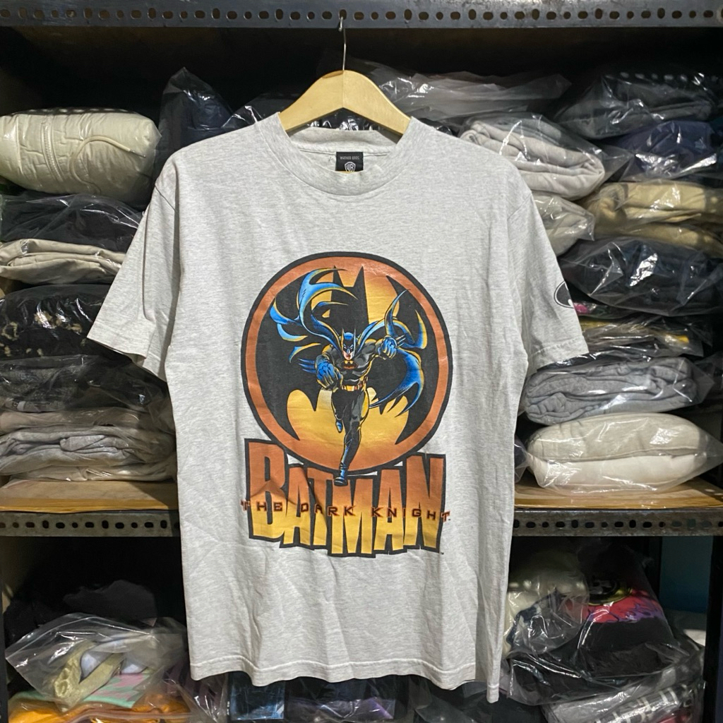 Vintage 1997 DC Comics Batman The Dark Knight T' Grey Size M 71x49 Made in USA