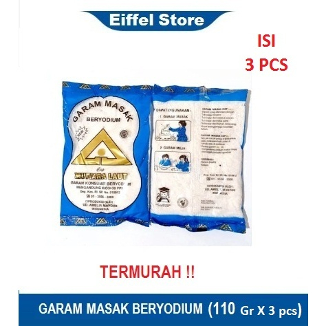 

TERMURAH !!! Garam Masak, Garam Dapur, Garam Beryodium 100 gram Garam halus #racunshopee#fyp#termurahdishopee