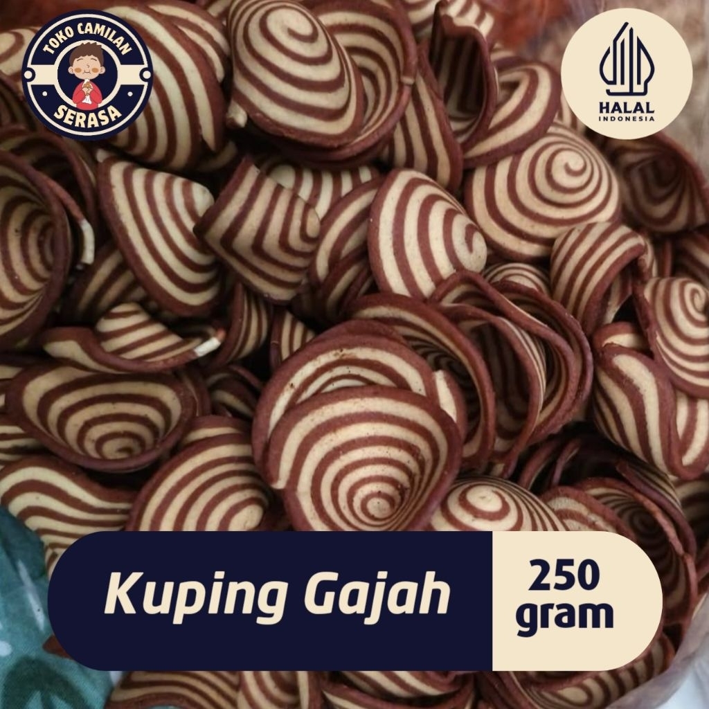 

Kuping Gajah Coklat Cum Cum Mini Manis Kiloan Kamasan 250 Gram