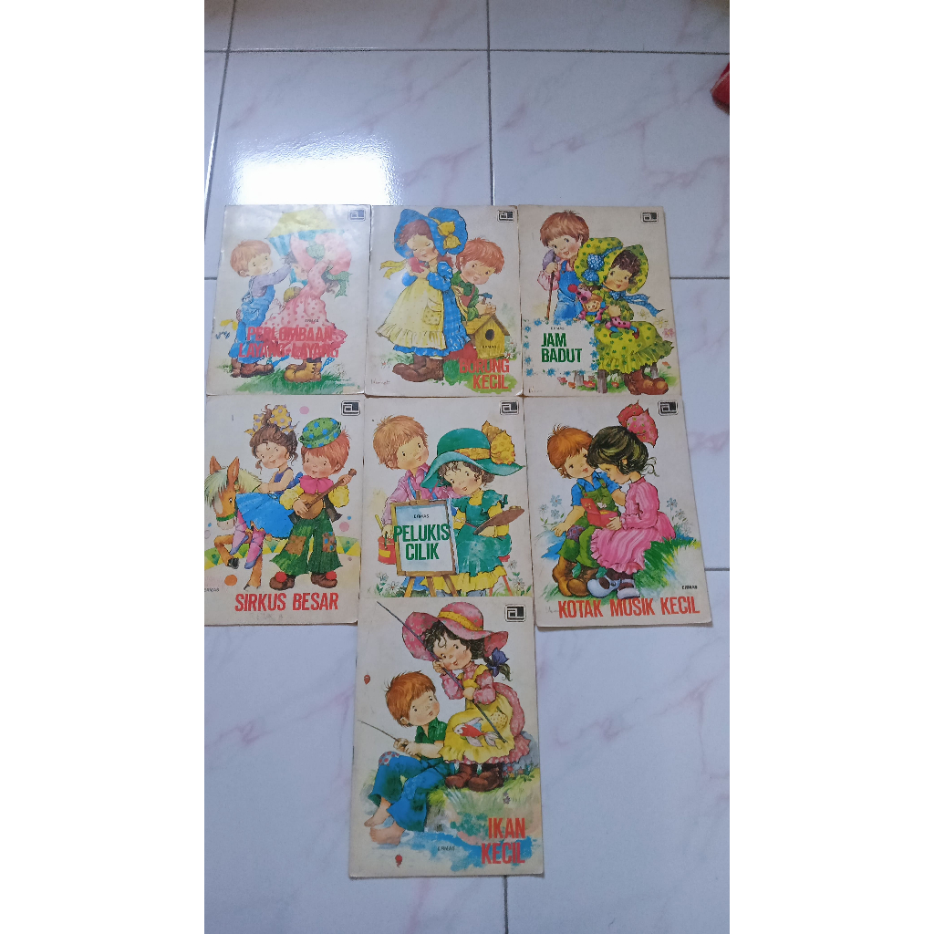 Paket Buku Cerita Anak Seri Dua Saudara Karya Ermas - Lawas, Langka, Edisi Kolektor