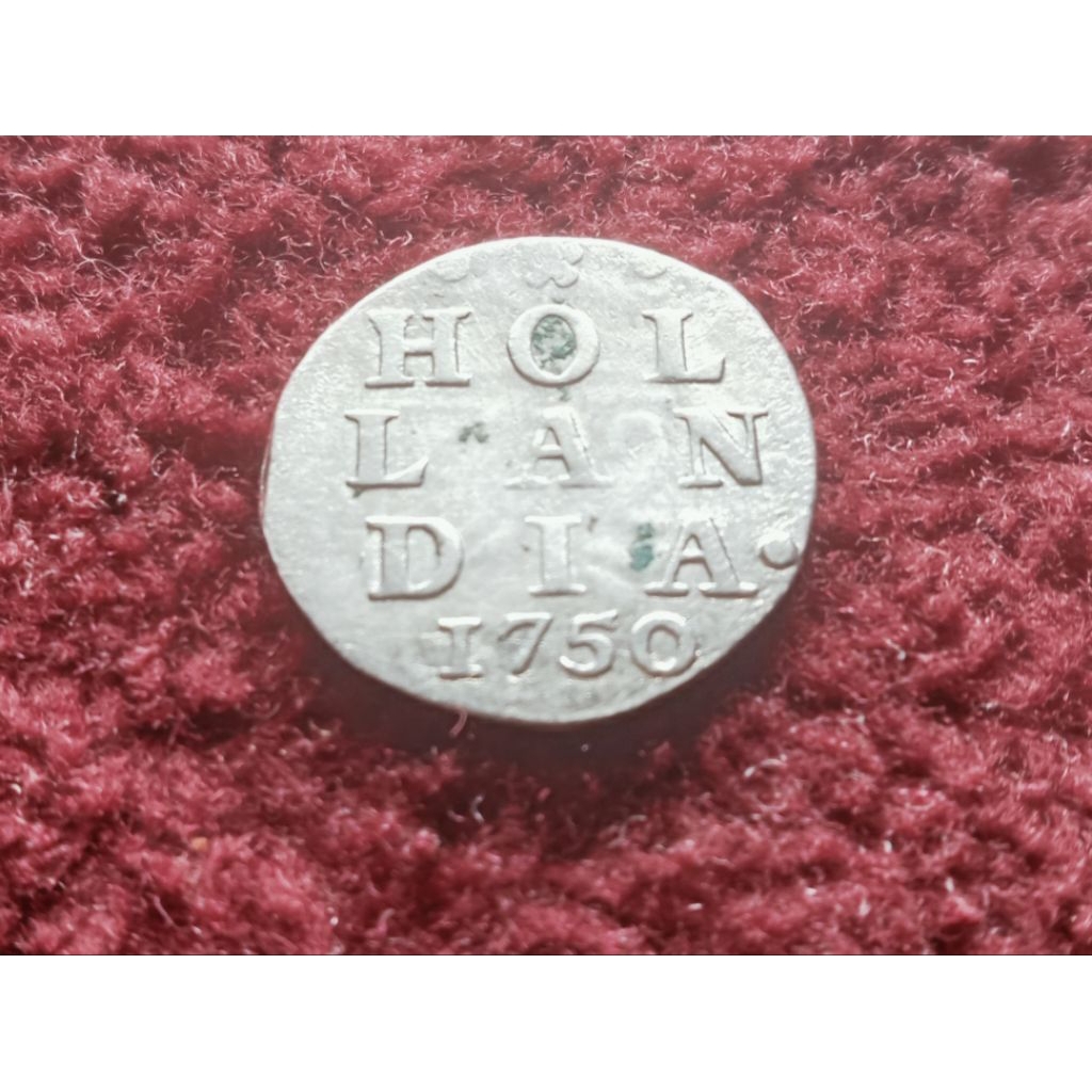 koin voc 2 stuiver holland 1750 bagus