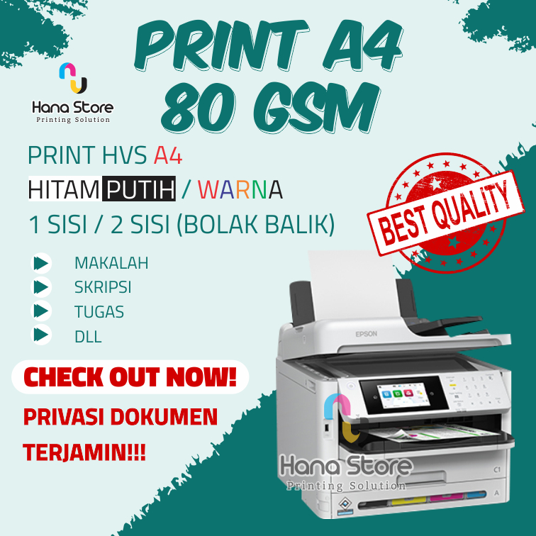 

Print A5, A4 80 gsm CETAK DOKUMEN WARNA MAKALAH , PROPOSAL, SKRIPSI, TESIS , DLL A4