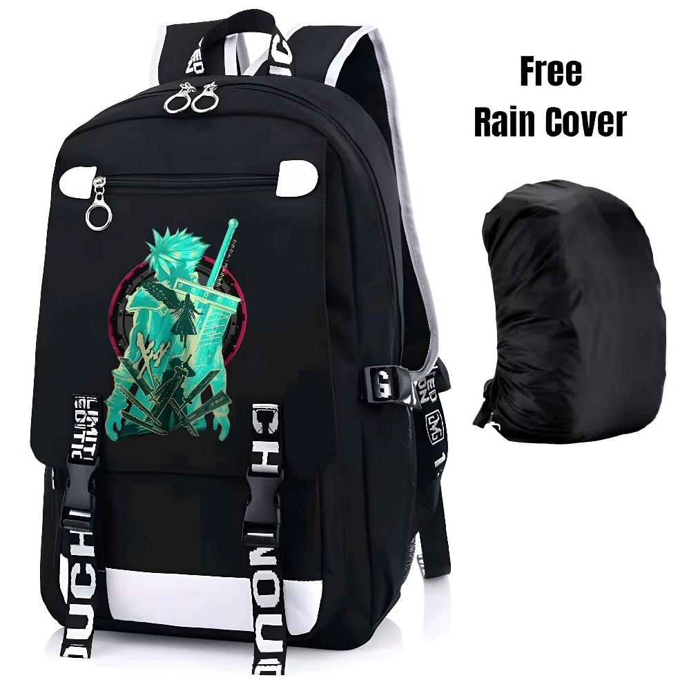 Tas Sekolah Anak SD SMP Laki Laki Perempuan Final Fantasy 7 Cloud Sword Kekinian Termurah COD Terbar